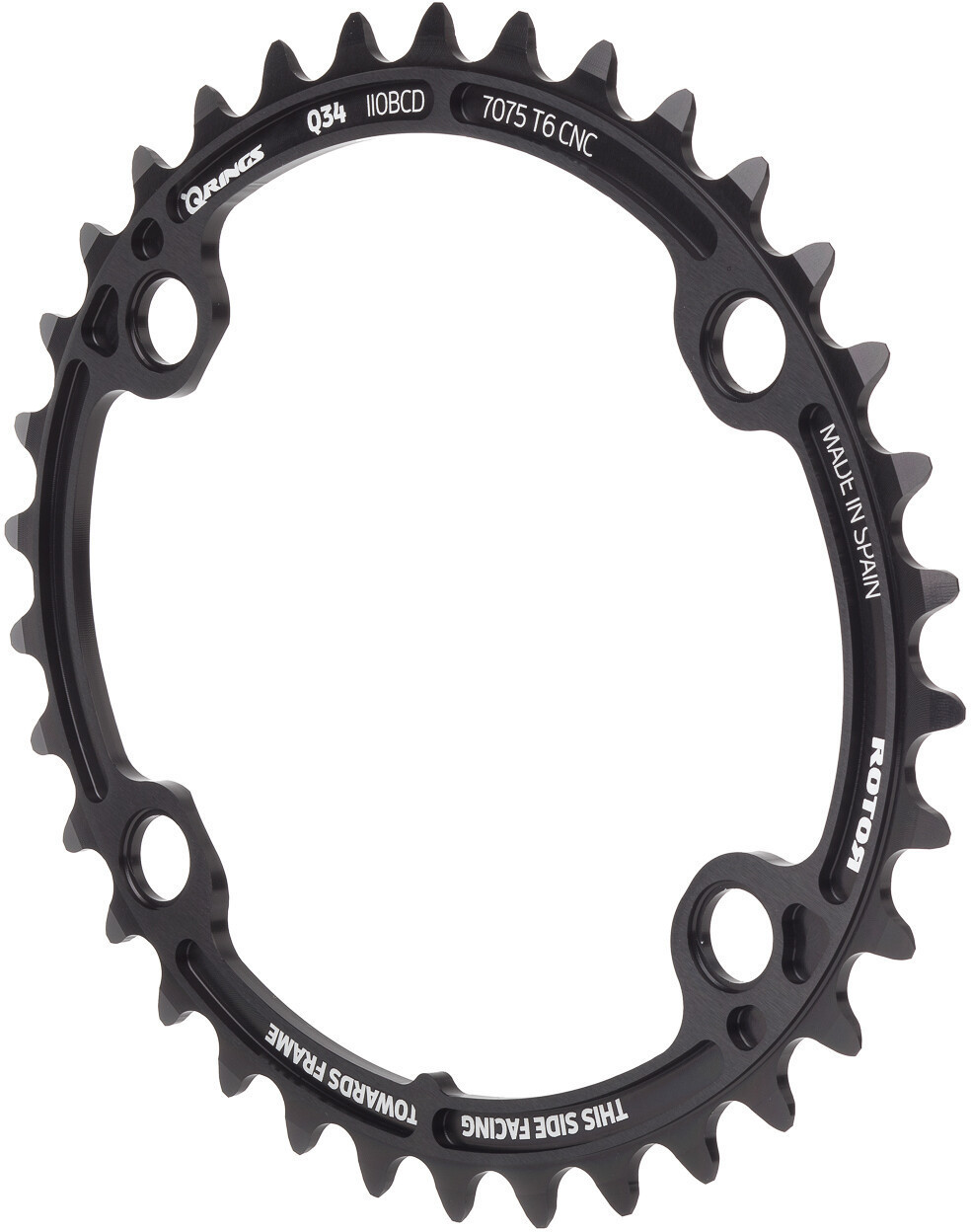 Rotor Ovales Chainring ALDHU/black 42T
