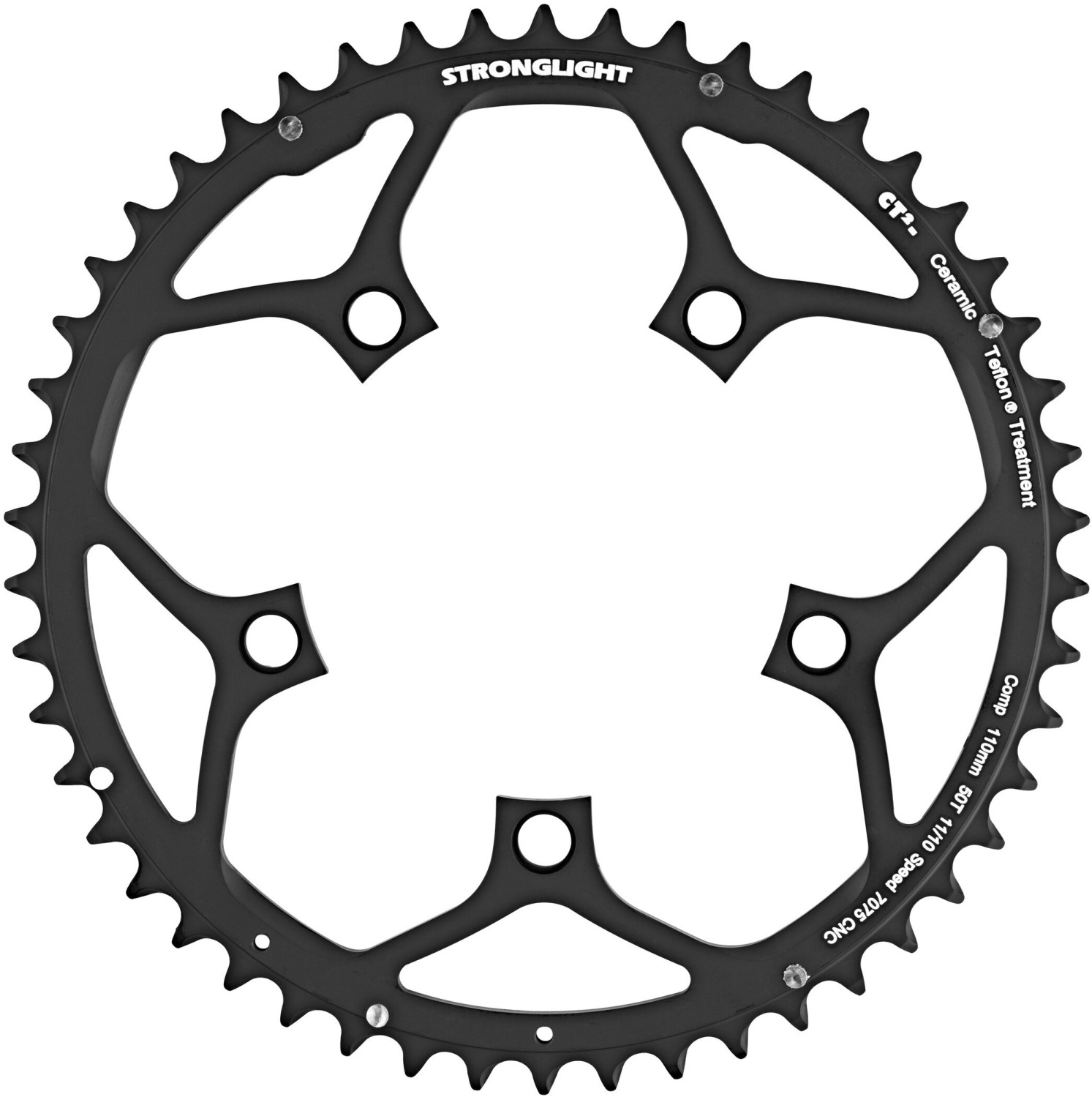 Stronglight Type 110 S Chainring 5-Loch außen 10/11-fach black 50