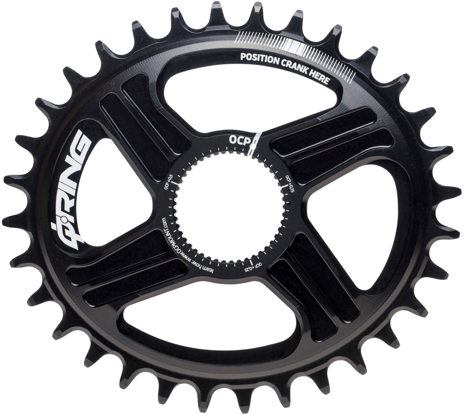 Rotor QX1 Q-Ring Chainring 1x DM black 36T