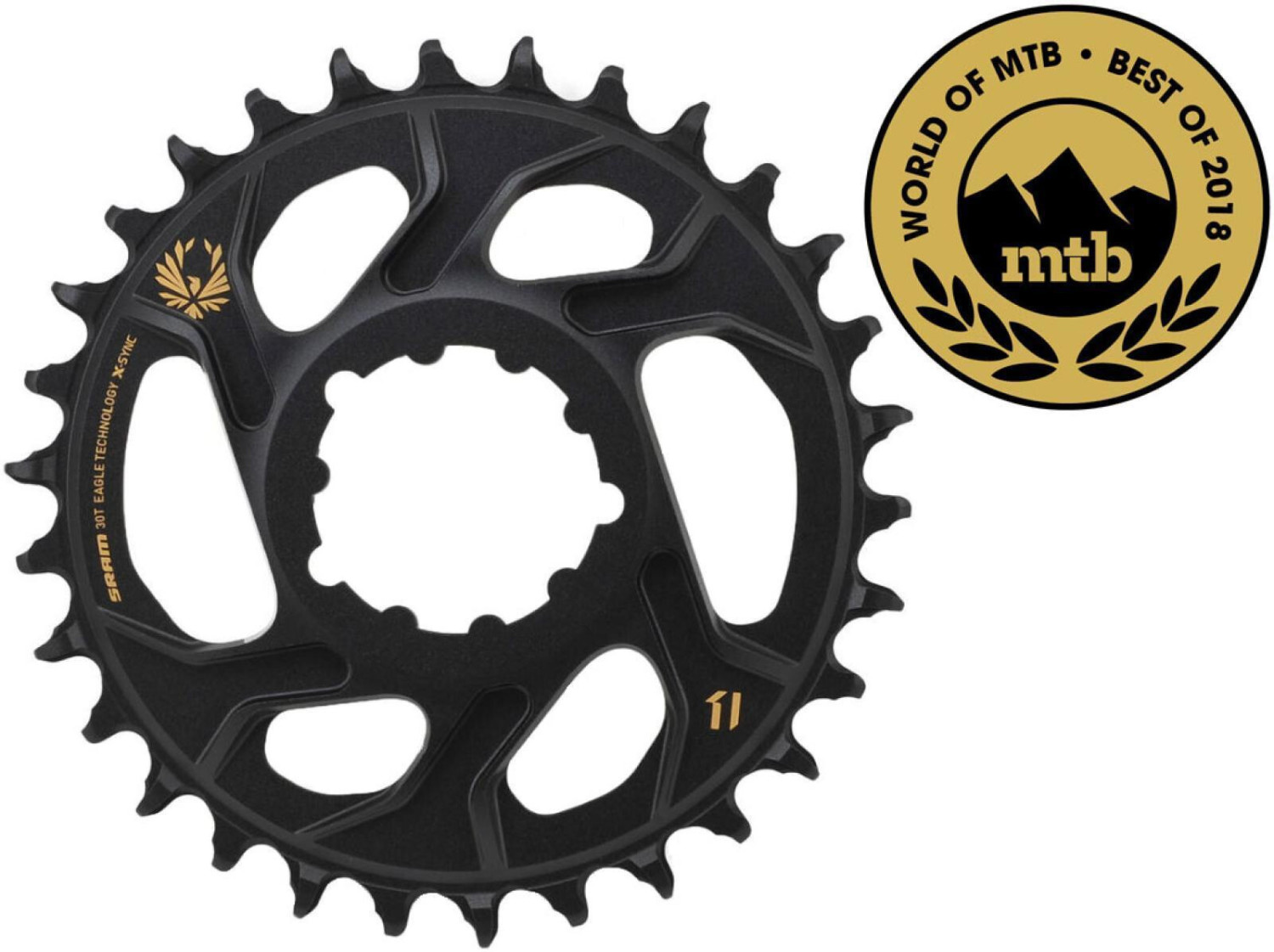 SRAM X-Sync Eagle Chainring DM 12-fach 6mm black-gold 34T
