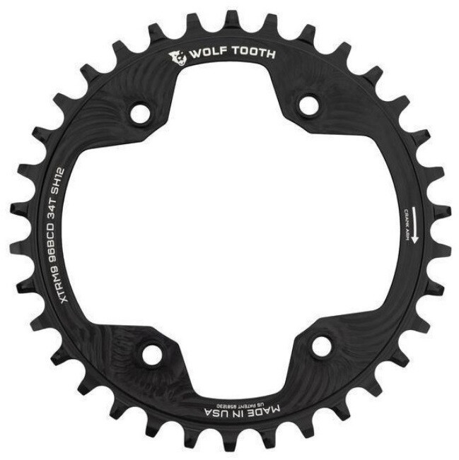 Wolf Tooth Components Chainring 12-fach Ø96mm BCD XTR M9000/M9020 black 32T