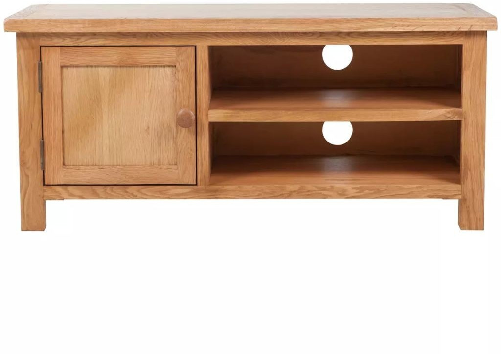 VidaXL Meuble TV bois de chêne solide 103 x 36 x 46 cm