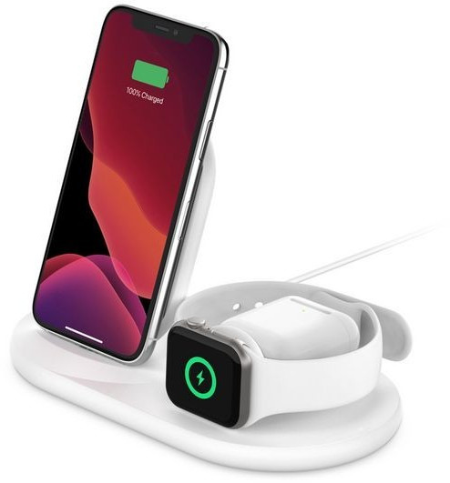 Belkin wireless BOOST CHARGE  3-in-1 Apple Charger White