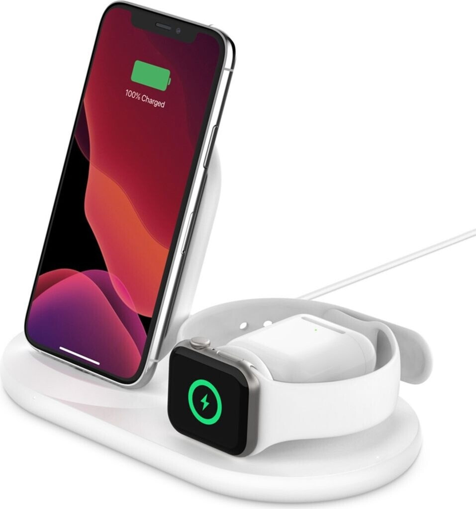 Belkin wireless BOOST CHARGE 3-in-1 Apple Charger White