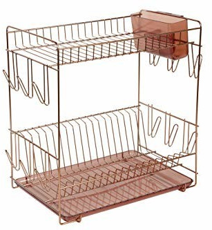 Sauvic Dish drainer Grande copper