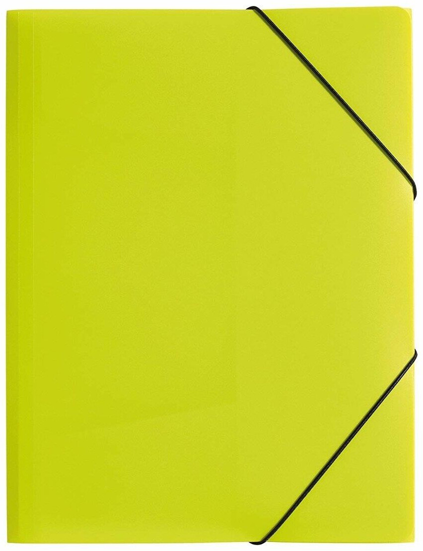 Pagna Lucy Dossier à élastique A3 - Translucide, 3 Rabats - Coloris Orange, Vert, Bleu, Rose - Pour Bureau, école