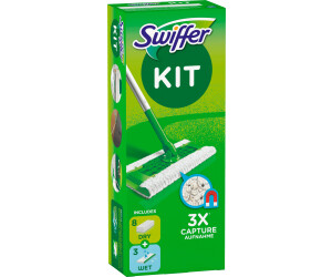 Kit complet Swiffer 8 lingettes sèches et 3 lingettes humides