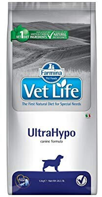 Vet Life Croquettes pour chien Farmina UltraHypo Dog 12kg Vet Life Croquettes pour chien Farmina UltraHypo Dog 12kg
