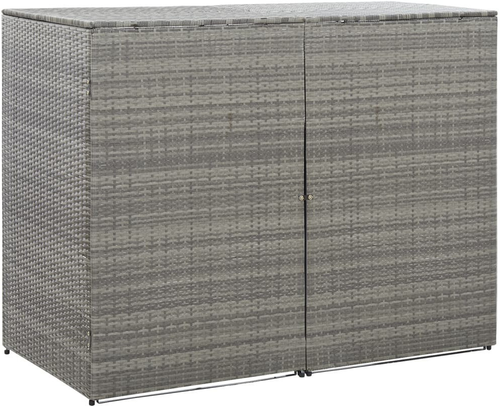 VidaXL Polyrattan Bin Storage Box 2 x 240L Anthracite (46732)