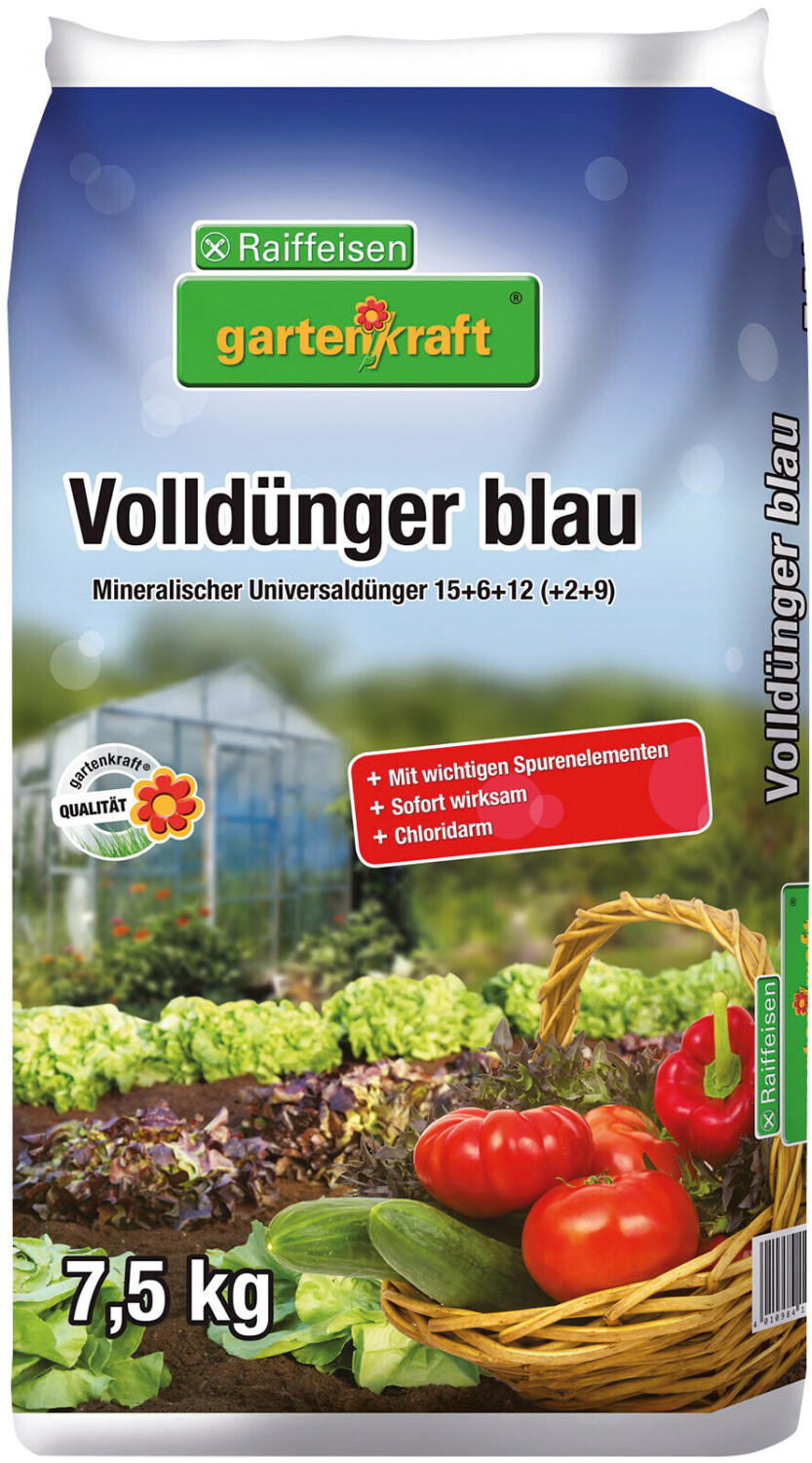 Raiffeisen gartenkraft Volldünger blau 7,5 kg Sack ab 12
