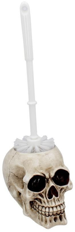 Nemesis Now Toilet Brush & Holder with Death Skull 16.4cm