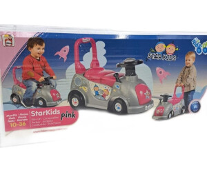Chicos Starkids Trotteur Bébé 3 En 1 Rose - Porteur Enfant Avec Volant Directionnel Dès 10 Mois