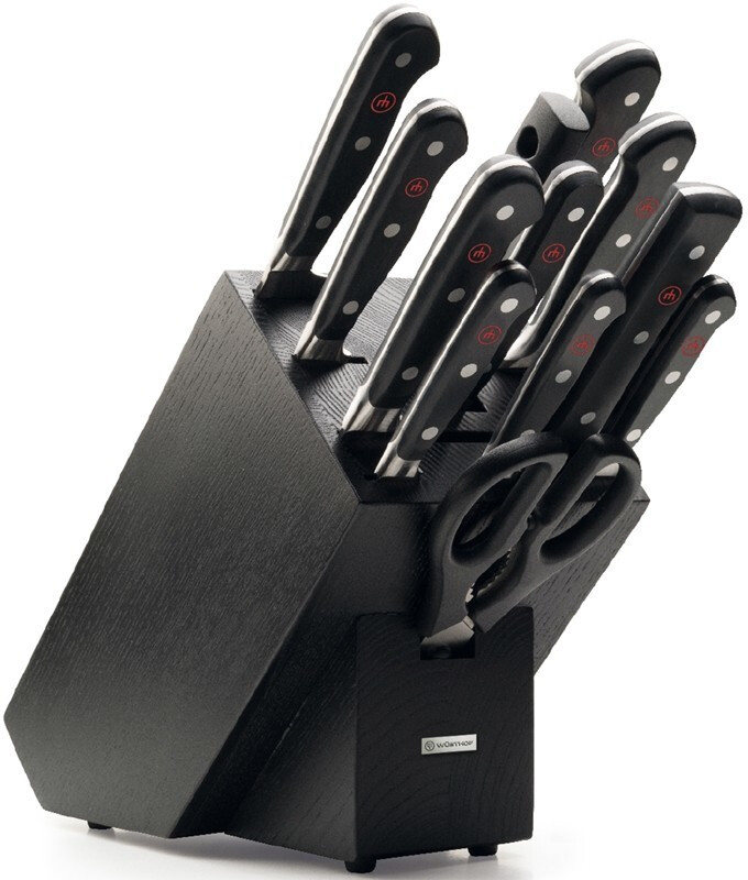Wüsthof Classic Knife Block 12 pcs Beech black