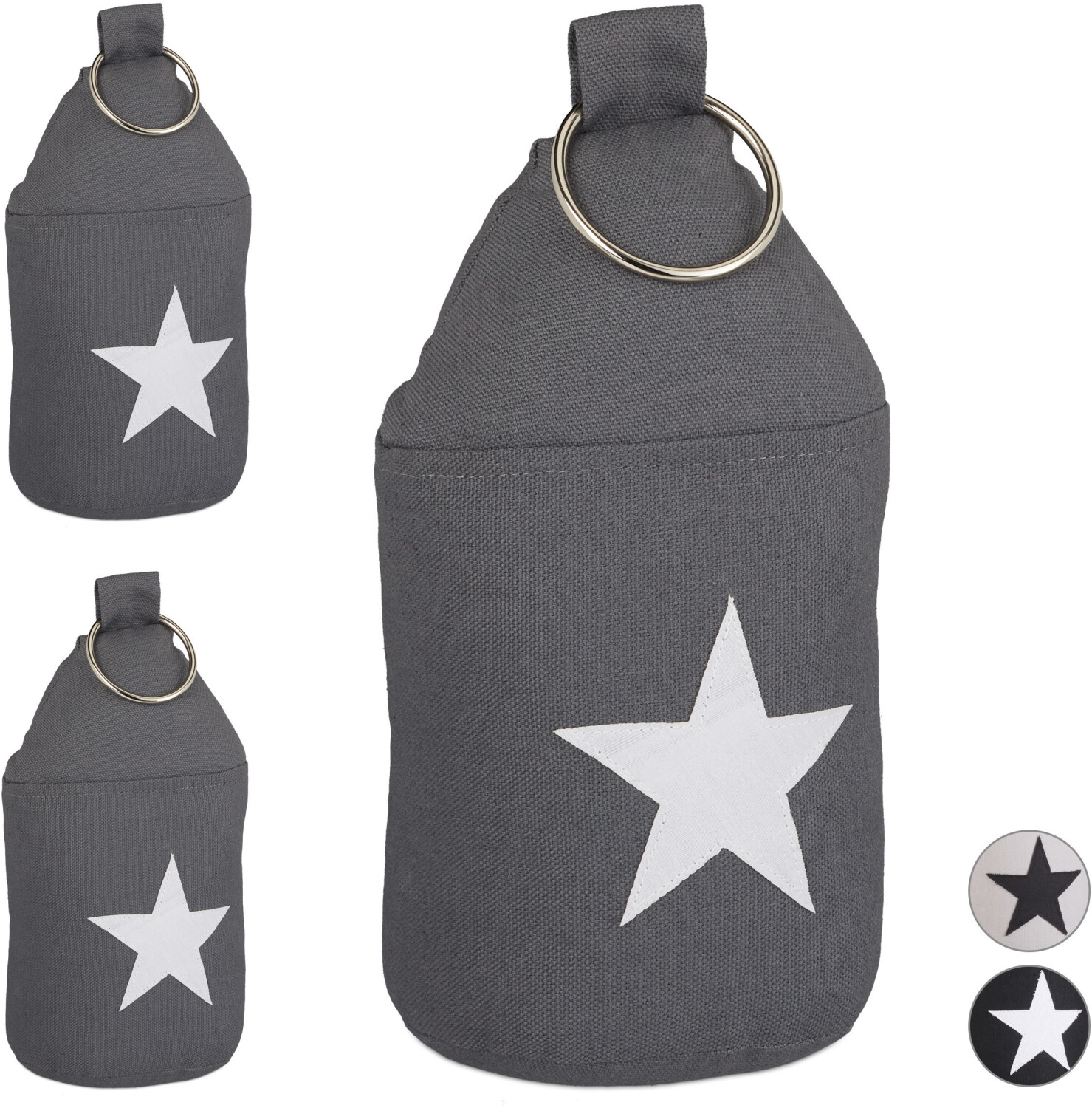 Relaxdays 3 x door stopper star door sack door stop door buffer door brake door damper sack