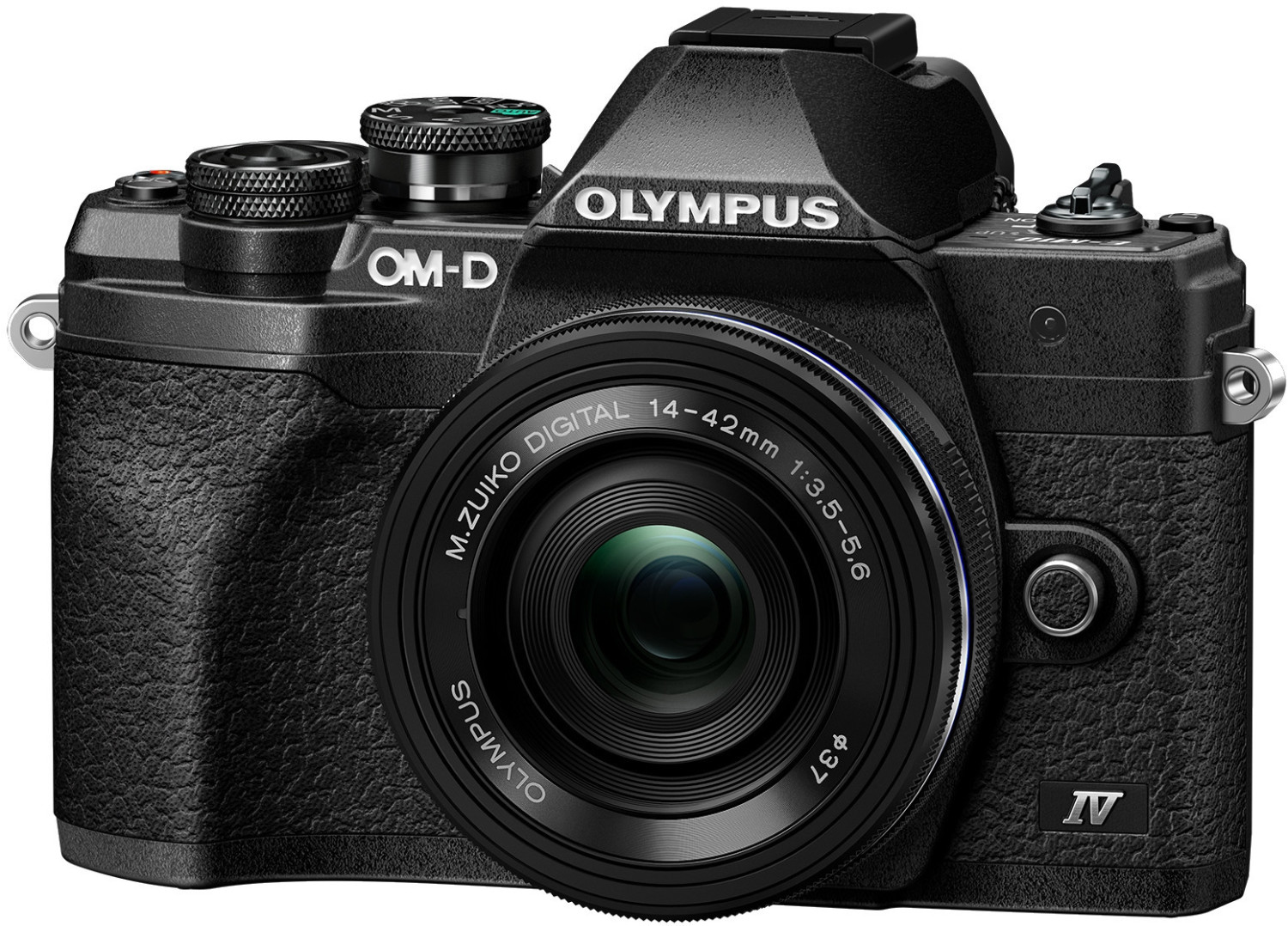 Olympus OM-D E-M10 Mark IV Micro-Four-Thirds-Systemkamera-Kit, 20 MP Sensor, 5-Achsen-Bildstabilisation,leistungsstarker AF, Wi-Fi,schwarz inkl. M.Zuiko Digital ED 14-42mm F3.5-5.6 EZ Pancake schwarz