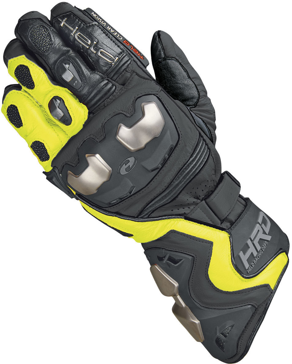 Photos - Motorcycle Gloves Held Biker Fashion  Titan RR Fluorescent Yellow 