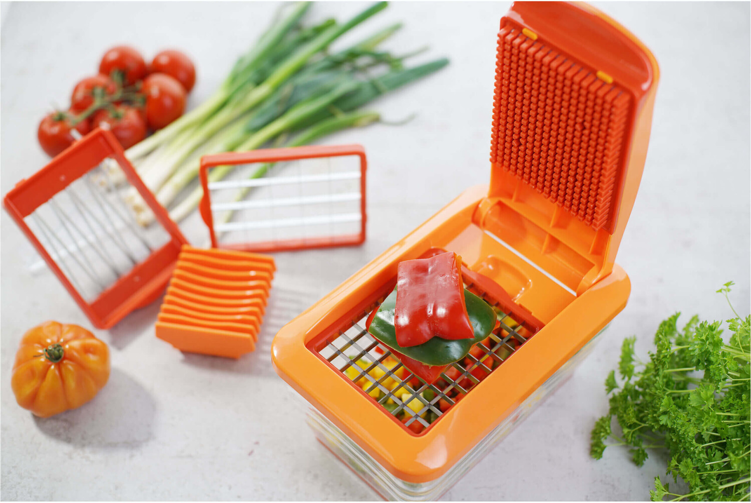 Genius Nicer Dicer Chef Deluxe Xxl 34-teilig Genius Nicer Dicer Chef S Deluxe-Set 7 tlg. grün ab 34,95