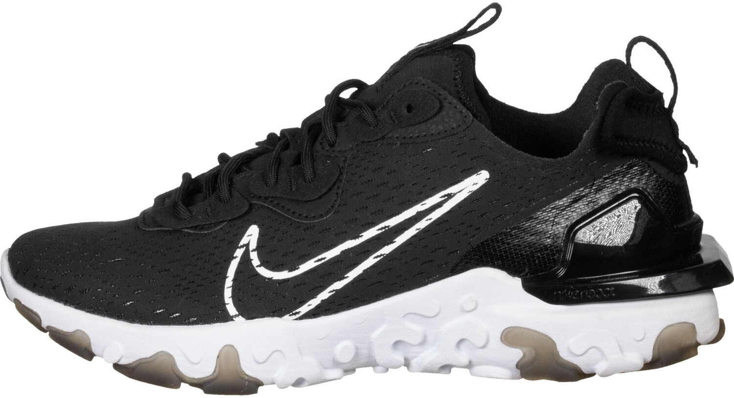 womens black and white nike react