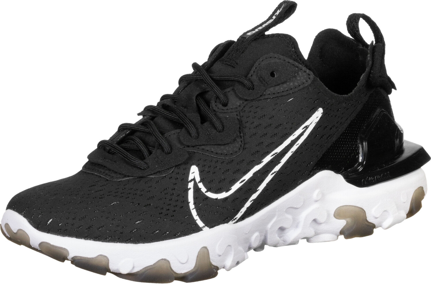 mens black and white nike react