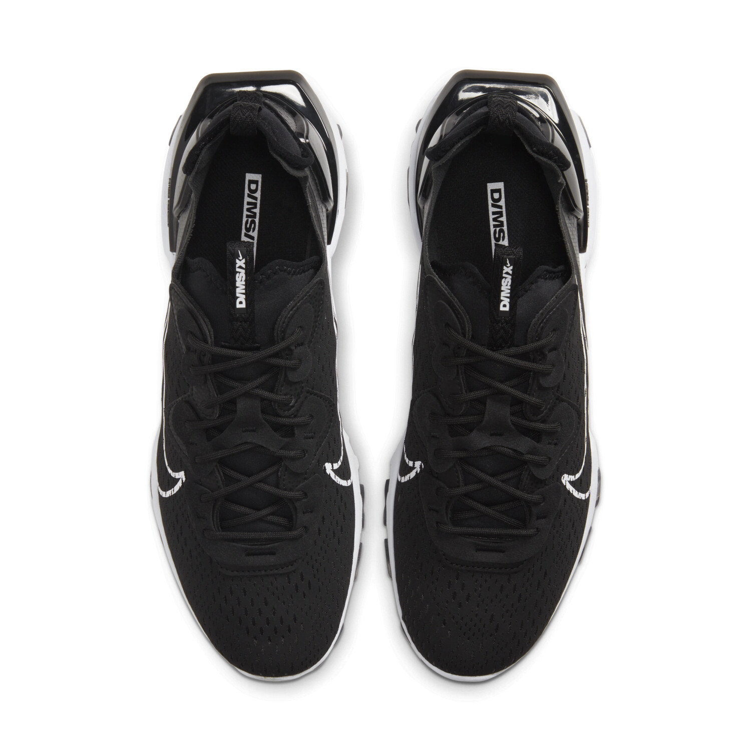 mens black and white nike react