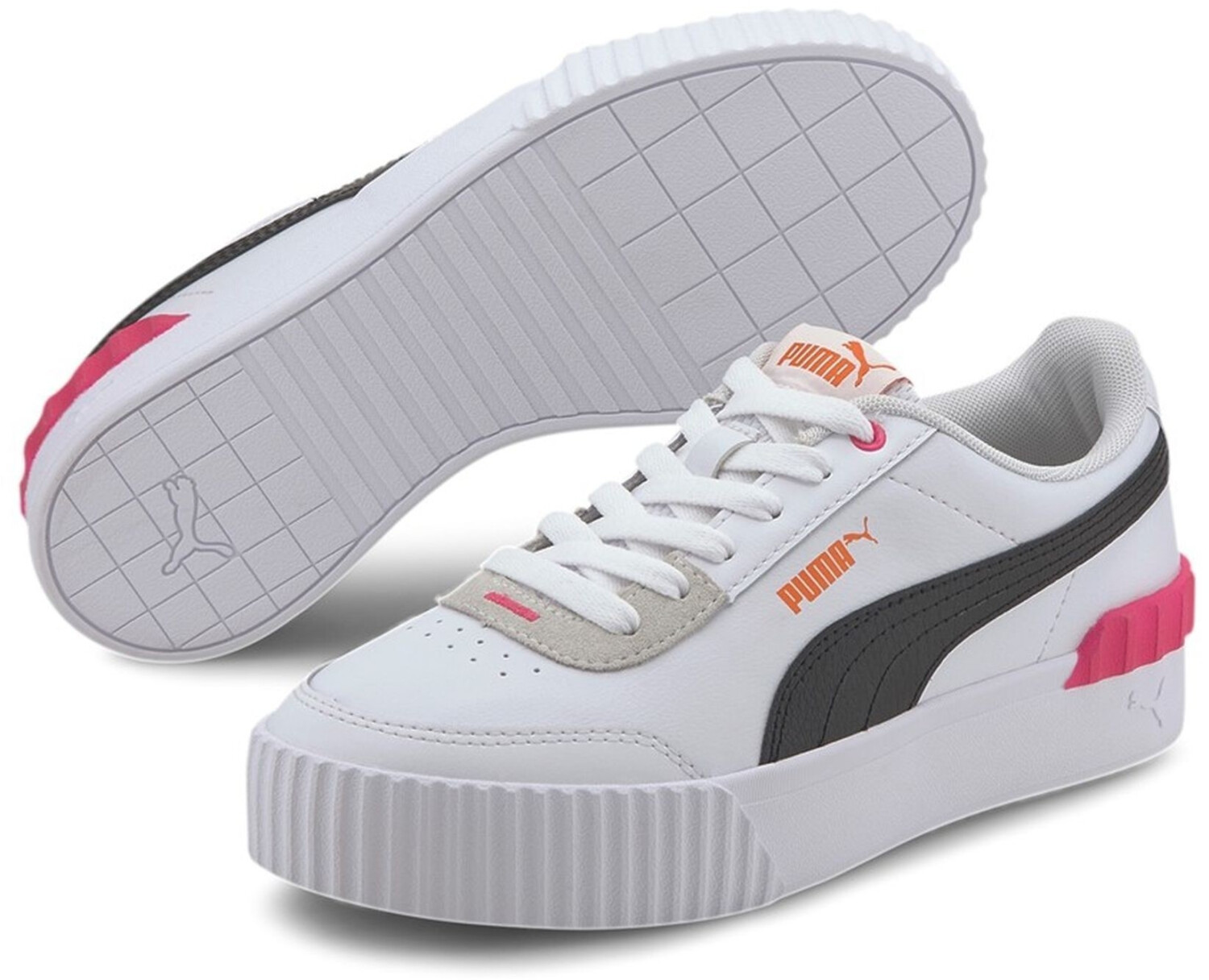 puma womens carina l trainers white glowing pink