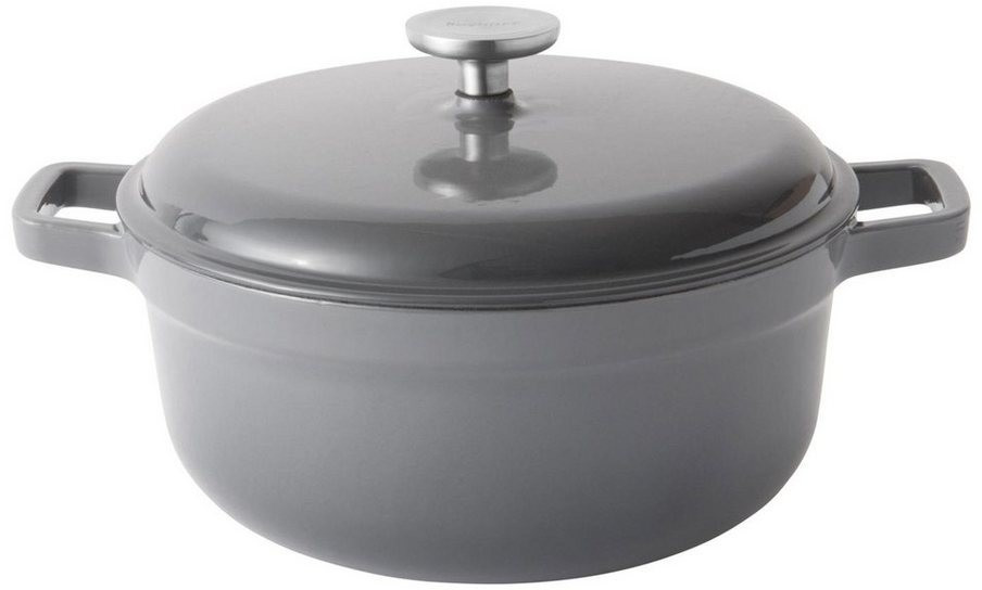 BergHOFF Cooking pot GEM gray 24 cm cast iron, (2 pieces)