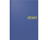 BRUNNEN 1079561021 Buchkalender Modell 795 Balacron-Einband blau 14,5 x 20,6 cm 1 Seite = 1 Tag Kalendarium 2021