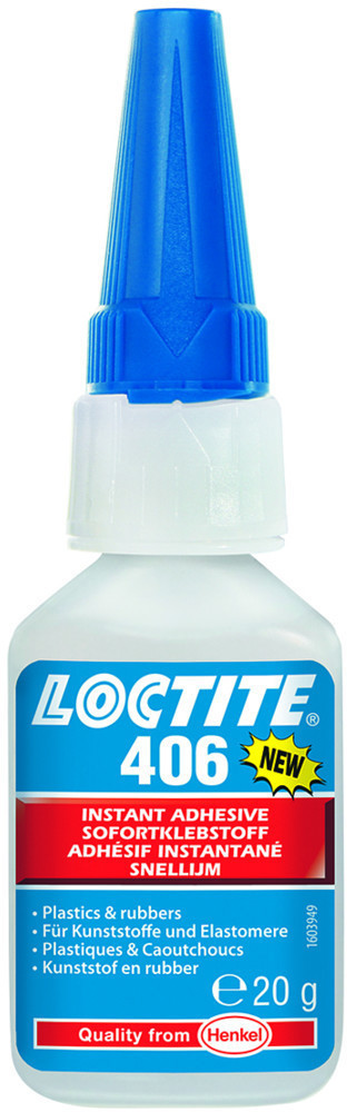 Loctite 406 Sofortklebstoff Kunststoffe und Elastomere niedrige Viskosität  50 g : : Baumarkt