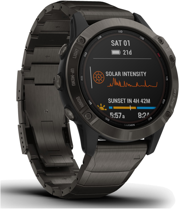 Garmin f nix 6 Pro Solar Titanium Carbon Grey a 1.049 99 oggi Migliori prezzi e offerte su idealo