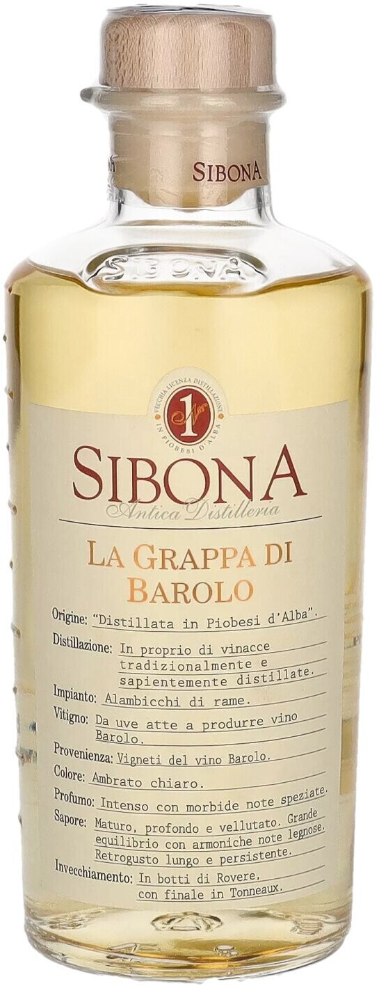 Sibona Grappa di Barolo 40% ab 17,95 € | Preisvergleich bei