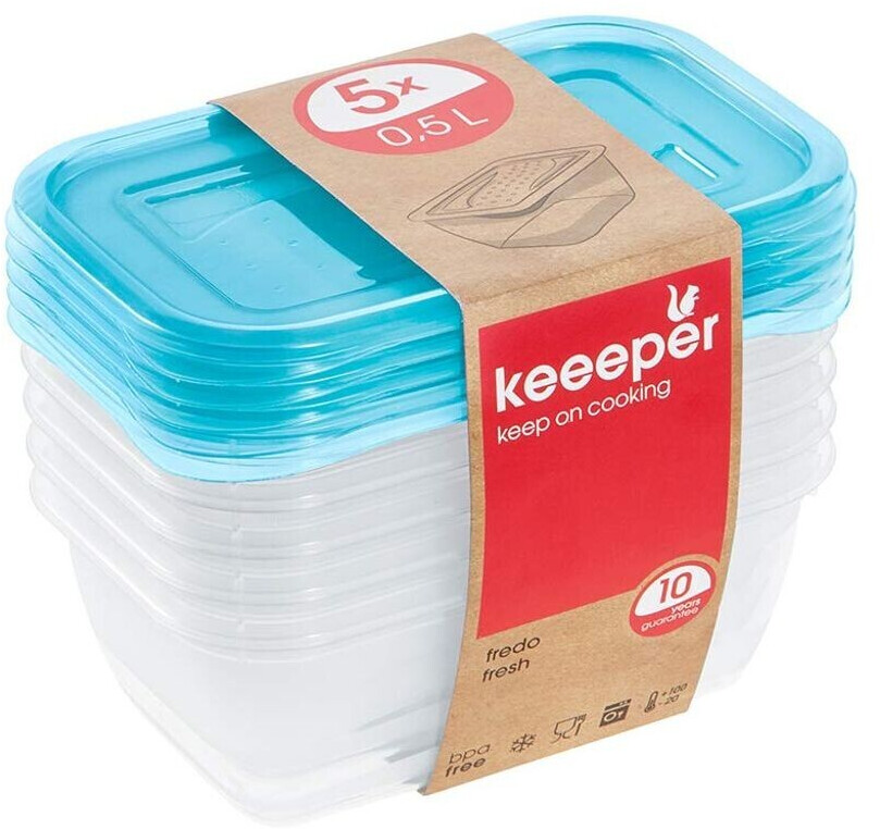 keeeper Fredo Fresh Airtight Container angular 0,5 l blue