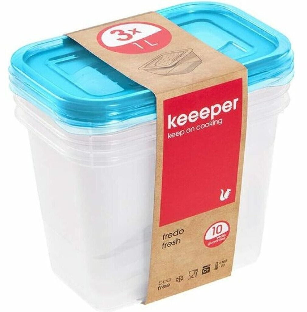 keeeper Fredo Fresh Airtight Container angular 1 l blue