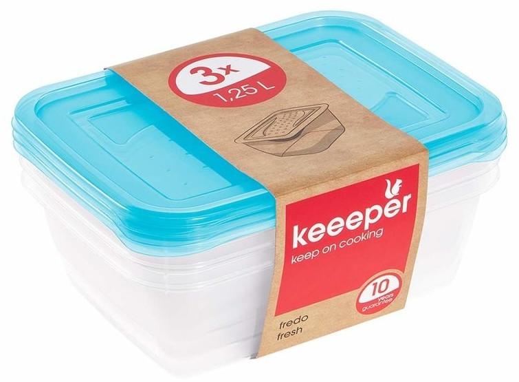 keeeper Fredo Fresh Airtight Container angular 1,25 l blue