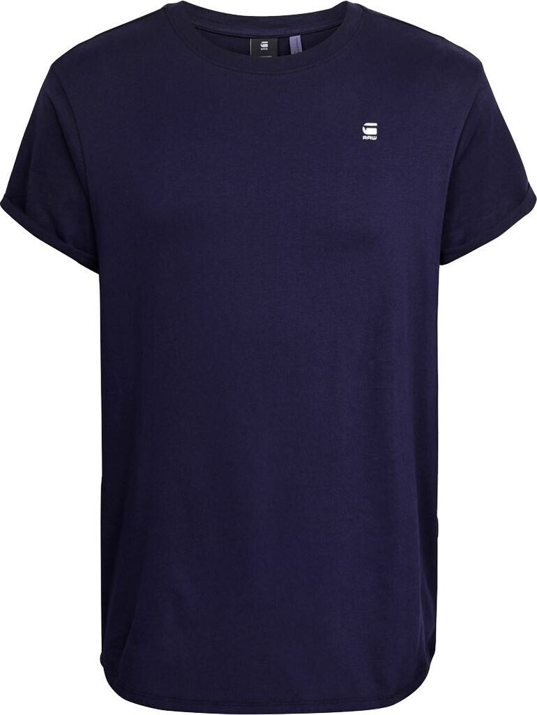 G-STAR Herren Lash T-Shirt, Grün, XS – Loose Fit, Gerippter Ausschnitt, Umgeschlagene Ärmel