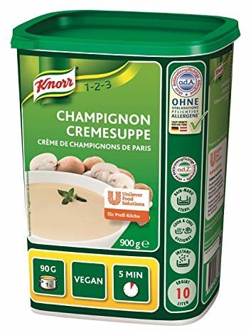 Knorr Mushroom cream soup ready-made soup vegan bulk pack 900g