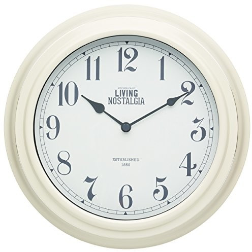 Kitchen Craft Nostalgia Collection Kitchen Clock Vintage Look 25.5cm Beige