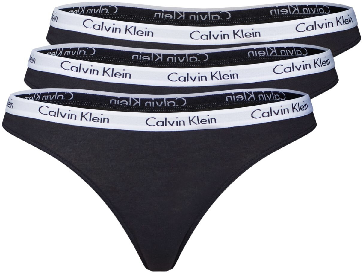 Calvin Klein Thong 3pk Women's Tanga (Pack of 3), Black : :  Fashion