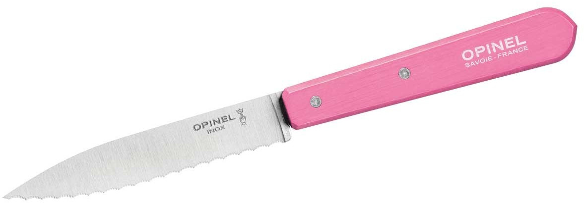 Opinel No 113 Serrated Knife Beech pink