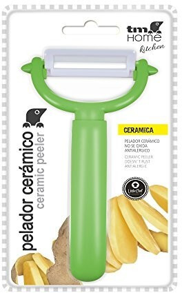 TM Electron Vegetable and fruit peeler round 8x3x13 cm green