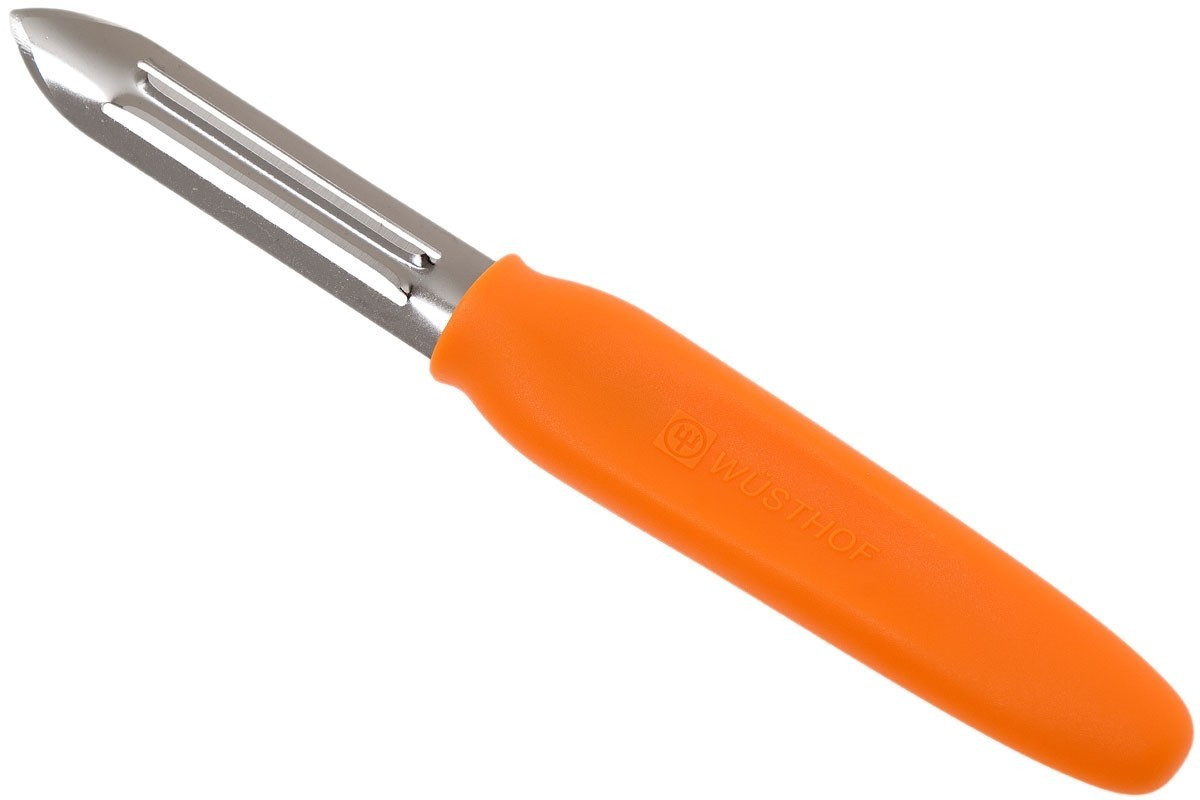 Wüsthof Vegetable peeler, stainless steel, orange, 17.5 x 2.5 x 1.9 cm