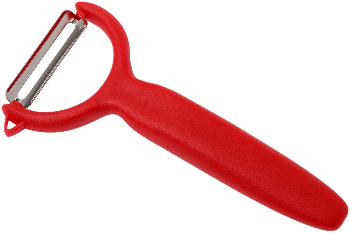 Wüsthof Vegetable peeler, stainless steel, red, 14.8 x 7 x 1.2 cm