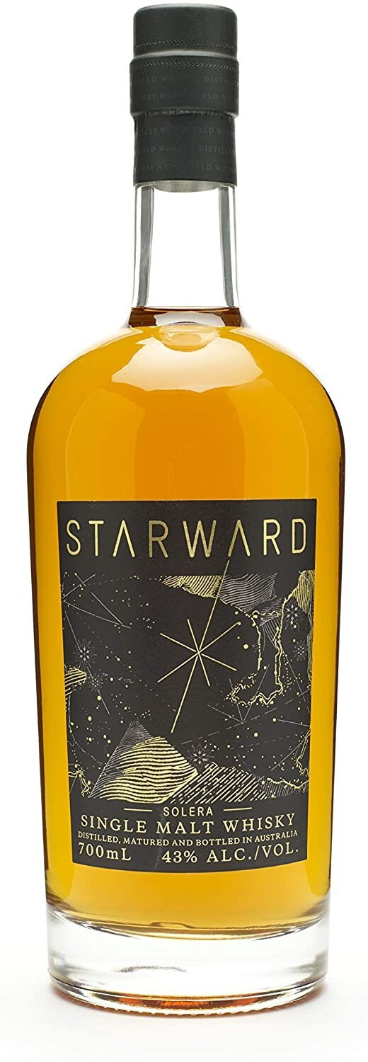 Starward Solera, Australian, Single Malt Whisky, 43% Vol - 70cl Bottle