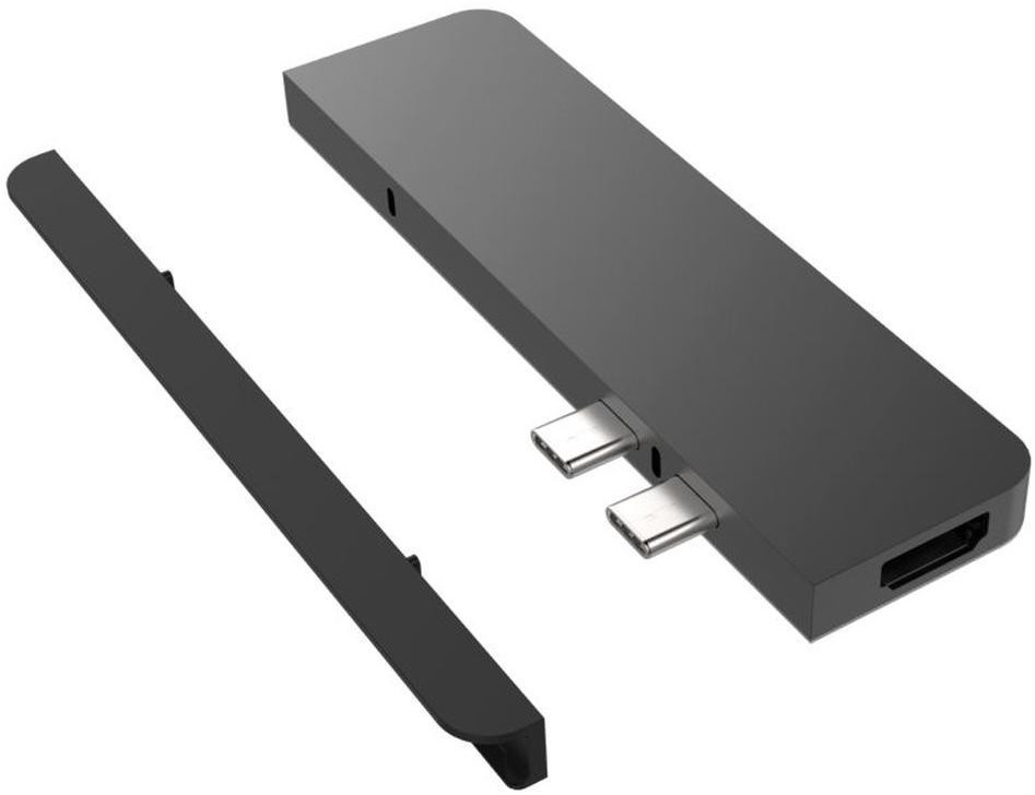 Photos - Card Reader / USB Hub Targus HyperDrive 7-in-2 Duo Dock HD28C Grey 