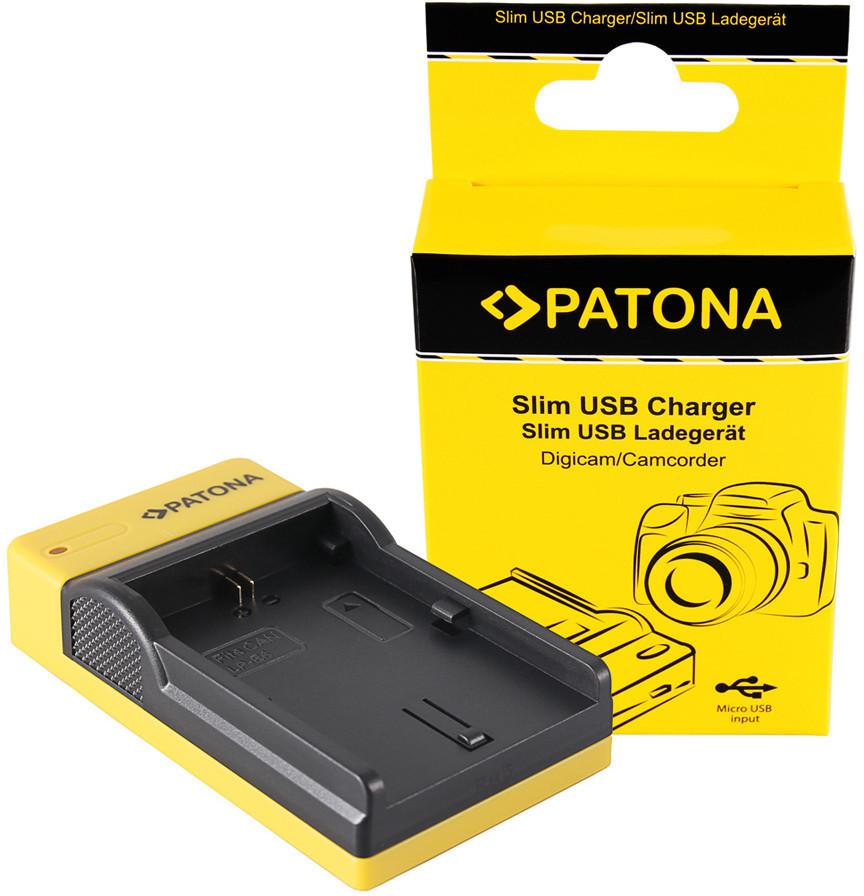 Patona Slim Micro-USB Charger f. Canon LP-E6
