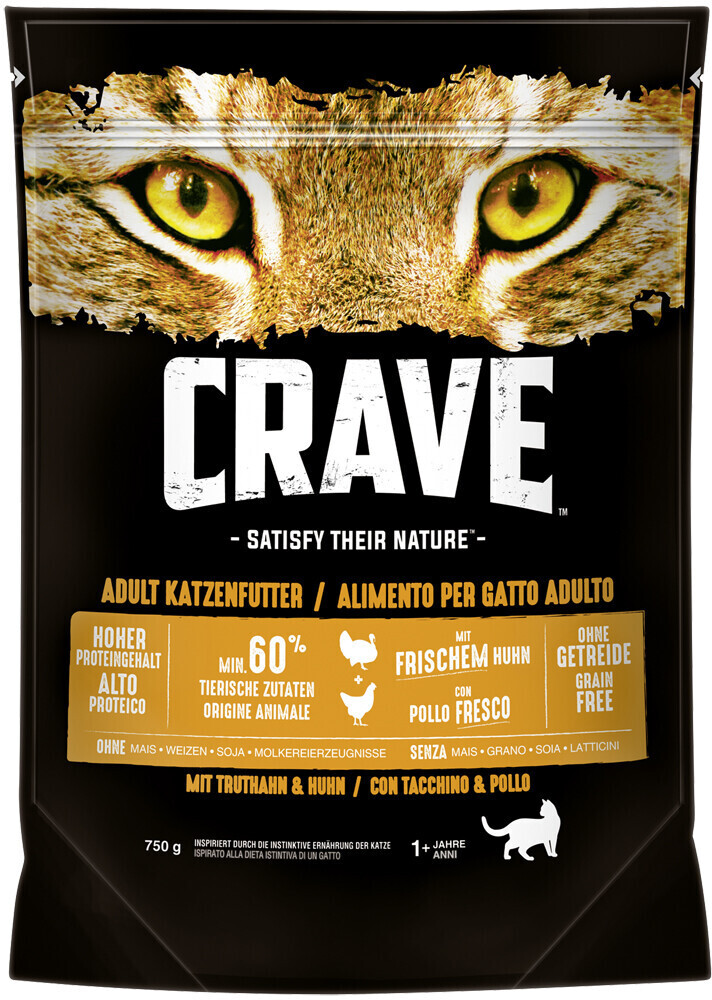 Crave Petfood Adult Cat Dry Food Turkey & Chicken 750g