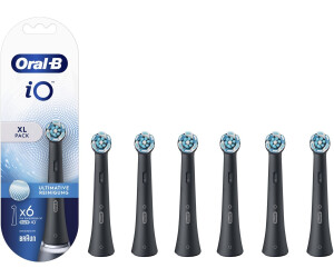 Oral-B iO Ultimate Clean - Cabezales de recambio para cepillo dental  eléctrico, color negro, 4 uds.