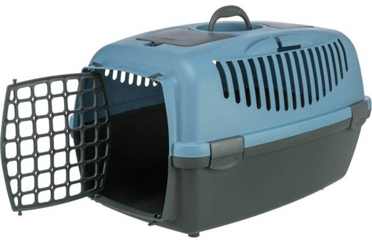 Trixie Caisse de transport pour chat Capri II gris foncé/bleu pastel Trixie Caisse de transport pour chat Capri II gris foncé/bleu pastel