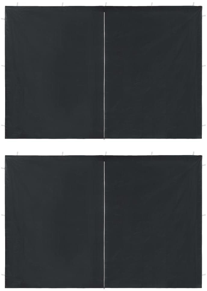 VidaXL Party tent side walls 2 pieces with zip anthracite