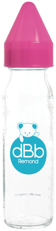Remond Biberon verre Régul'Air 240 ml tétine silicone rose