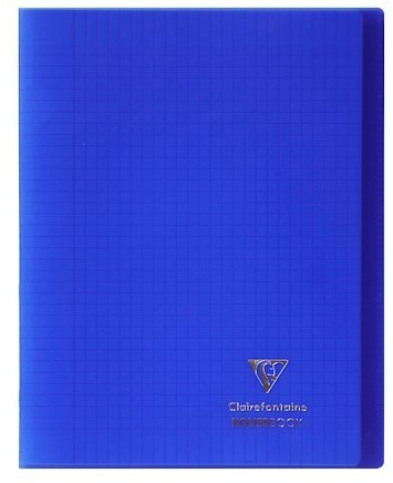 Clairefontaine 984402C Un Cahier Agrafé Koverbook Bleu - 24x32 cm - 48  Pages Grands Carreaux - Papier Blanc 90 g - Couverture Polypro : :  Fournitures de bureau